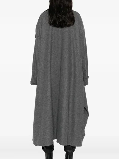 The Nina Studio Asymmetric Coat In Gray