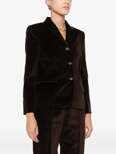 Marni Single-breasted Blazer In Brown