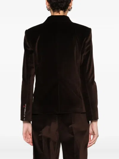 Marni Single-breasted Blazer In Brown