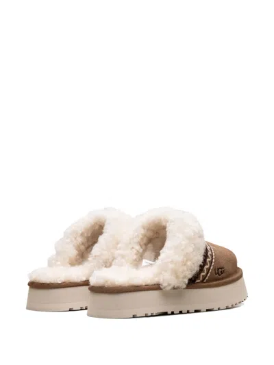 Ugg Disquette Atherson Platform Shearling Slippers In Brown