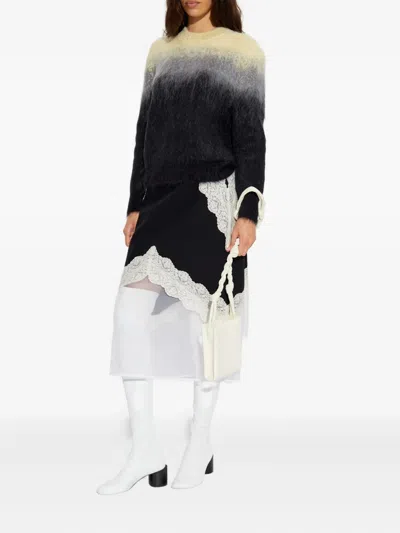 Jil Sander Gradient Mohair Jumper In Black