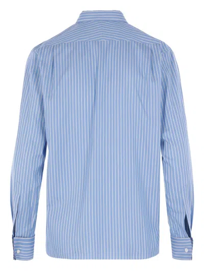 Auralee Striped Shirt In Blue