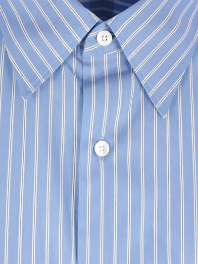 Auralee Striped Shirt In Blue