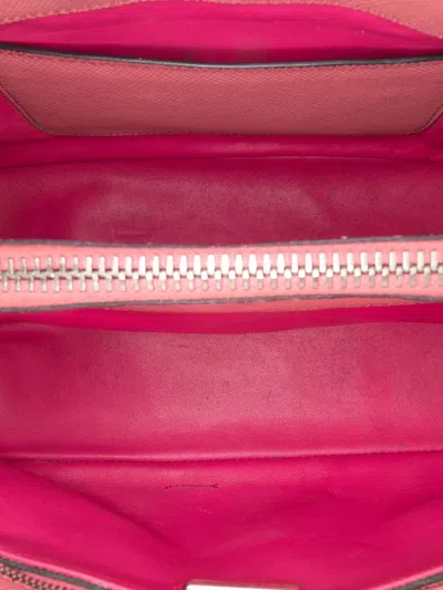 Pre-owned Prada 2010-2025 Saffiano Cuir Turnlock Twin Satchel In Pink