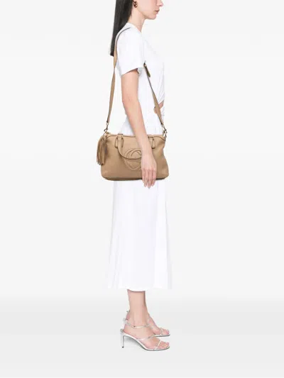 Pre-owned Gucci 2016-2025 Small Leather Soho Working Satchel In Brown