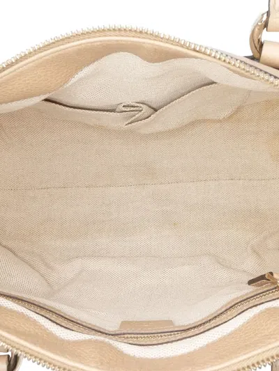 Pre-owned Gucci 2016-2025 Small Leather Soho Working Satchel In Brown