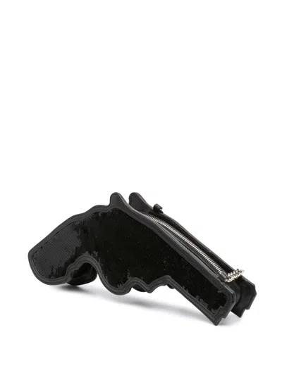 Pre-owned Saint Laurent 2013-2025 Sequined Bo Gun Chain Crossbody Bag In Black