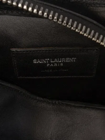 Pre-owned Saint Laurent 2013-2025 Sequined Bo Gun Chain Crossbody Bag In Black