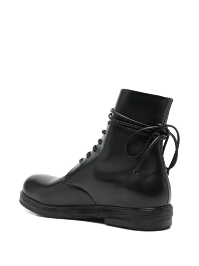 Marsèll Black Zucca Zeppa Lace Up Ankle Boots In Black