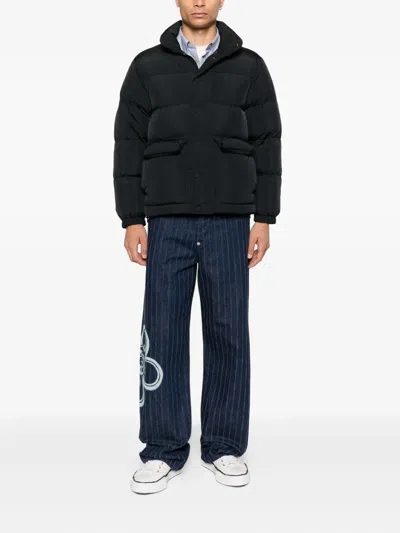 Maison Kitsuné Quilted Lightweight Puffer Jacket Clothing In Black