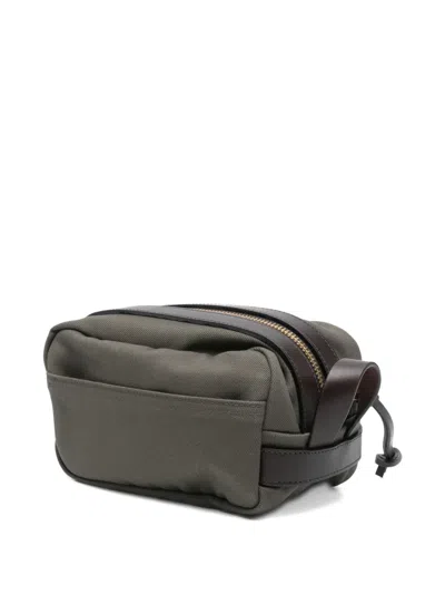 Filson Zip Top Wash Bag In Green