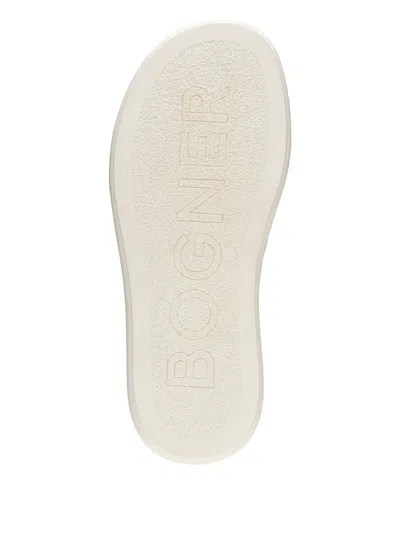 Bogner Criss-cross Logo Flat Sandals In White