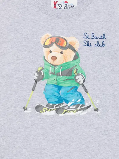 Mc2 Saint Barth Graphic-print Sweatshirt In Gray