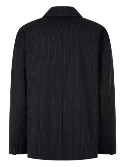 Studio Tomboy Striped-pattern Blazer In Blue