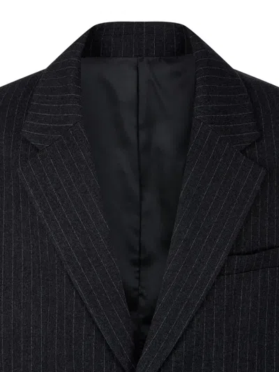 Studio Tomboy Striped-pattern Blazer In Blue