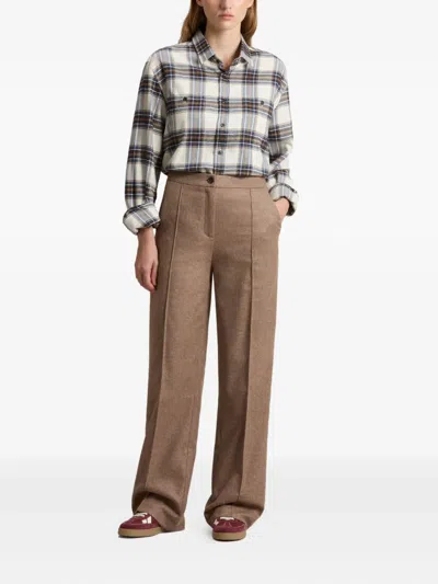 Woolrich Wool-blend Pants In Brown