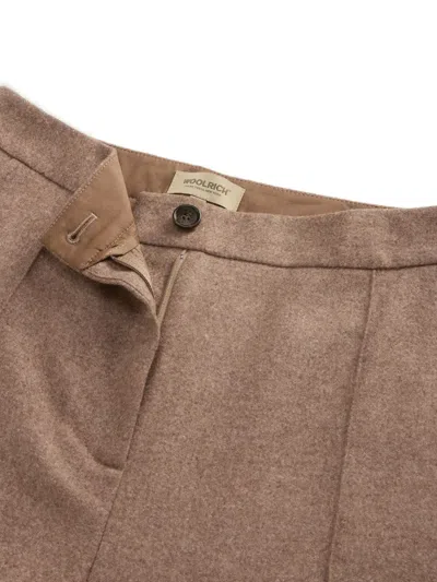 Woolrich Wool-blend Pants In Brown