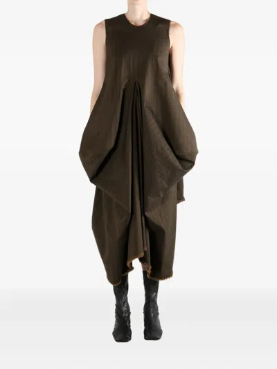 Uma Wang Anthea Dress In Brown