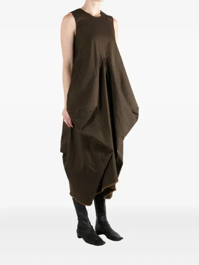 Uma Wang Anthea Dress In Brown