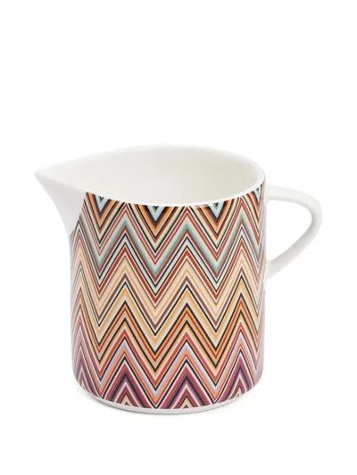 Missoni Zigzag-print Milk Pitcher (9cm X 9cm) In Brown