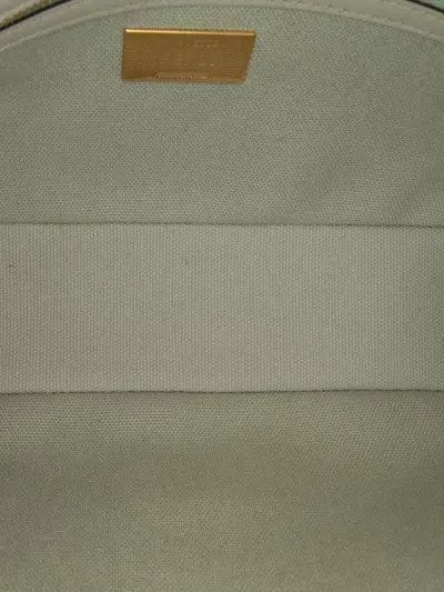 Pre-owned Fendi 2010-2025 Zucca Embroidered Canvas Baguette Satchel In Green