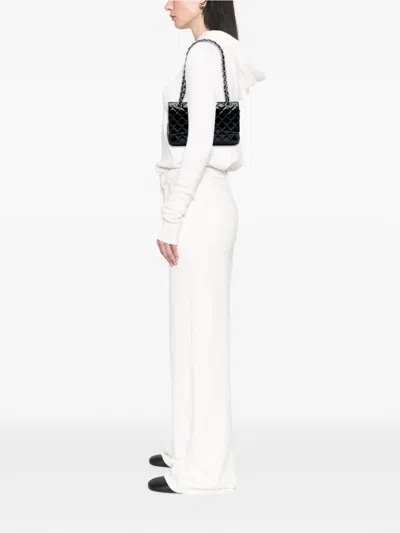 Pre-owned Chanel 2009-2010 Medium Classic Patent Double Flap Shoulder Bag In Black