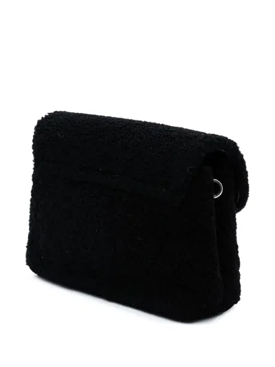 Pre-owned Saint Laurent 2018 Toy Shearling Loulou Crossbody Bag In Black