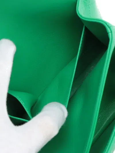 Pre-owned Chanel 2019 Medium Classic Lambskin Double Flap Shoulder Bag In Green