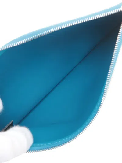 Pre-owned Hermes 2021 Toile H Berline Vache Hunter Herbag Zip 31 Satchel In Blue