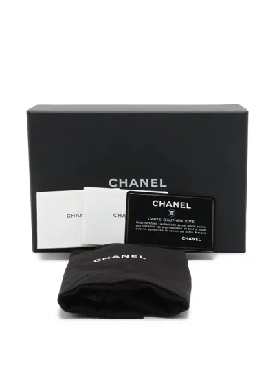 Pre-owned Chanel 2021 Mini Classic Caviar Clutch With Chain Crossbody Bag In Blue