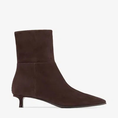 Jimmy Choo Lory 35 Suede Ankle Boots In Brown