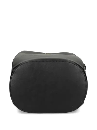 Hugo Boss Small Monogram-charm Bucket Bag In Black