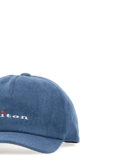 Kiton Paneled-desing Baseball Cap In Blue
