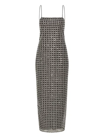 Rotate Birger Christensen Beaded Maxi Slip Dress In Multi