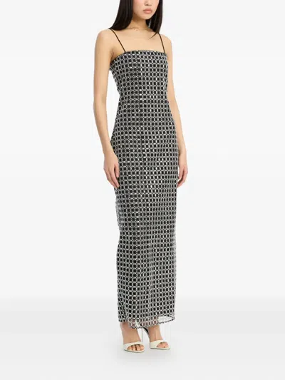 Rotate Birger Christensen Beaded Maxi Slip Dress In Multi