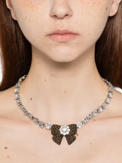 Shushu-tong Ribbon-embellished Necklace In Metallic