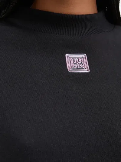 Hugo Boss Logo-plaque Dress In Black