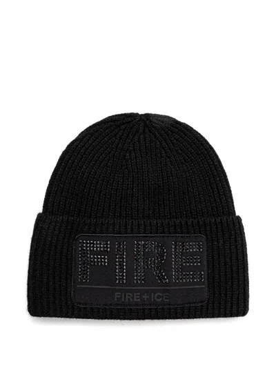 Bogner Fire+ice Aneli Logo-patch Beanie Hat In Black
