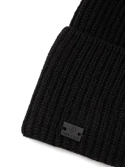 Bogner Fire+ice Aneli Logo-patch Beanie Hat In Black