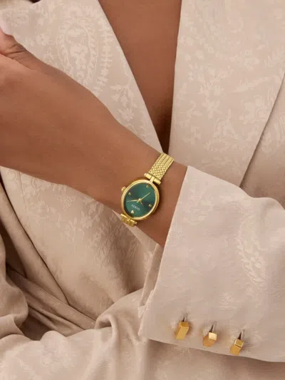 Guess Usa Stainless Steel Quartz 24mm In Gold