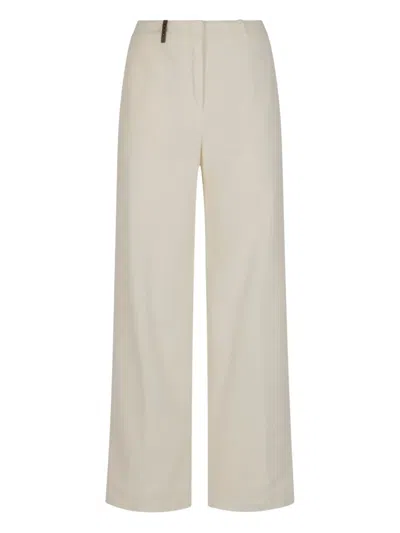 Peserico Button-fastening Trousers In Neutral