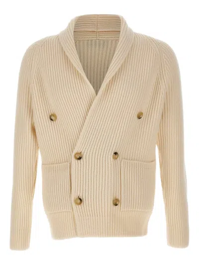 Gran Sasso Double-breasted Cardigan In Neutral