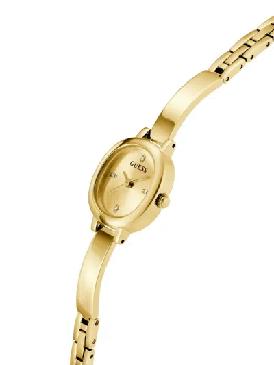 Guess Usa Recycled Steel Quartz 20.5mm In Gold
