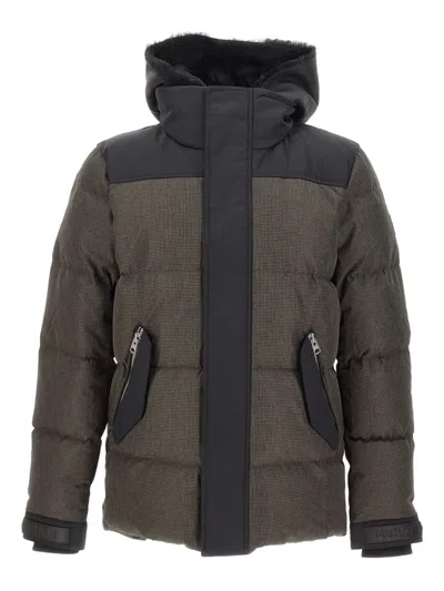 Mackage Riley-mht Removable-shearling Jacket In Brown