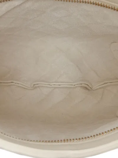 Pre-owned Bottega Veneta 2012-2025 Baby Lambskin Intrecciato Solstice Shoulder Bag In White