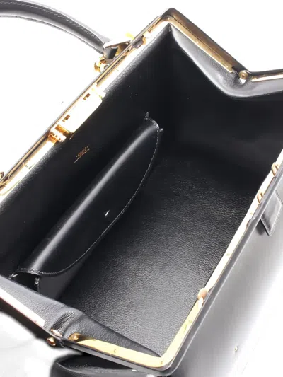 Pre-owned Hermes 1995 Mallet Handbag In Black