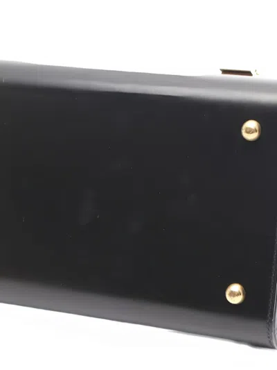 Pre-owned Hermes 1995 Mallet Handbag In Black