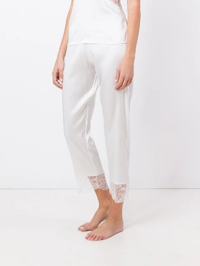 Shop Gilda & Pearl 'gilda' Cropped Pyjama Bottoms In White