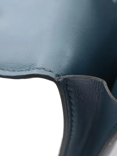 Pre-owned Hermes 2024 Animapolis Printed Bi-fold Wallet In Blue