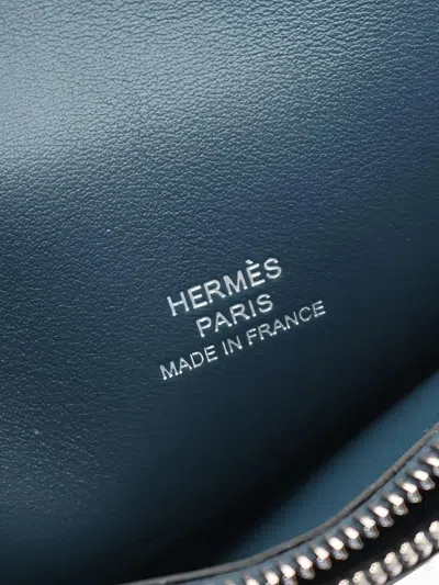 Pre-owned Hermes 2024 Animapolis Printed Bi-fold Wallet In Blue